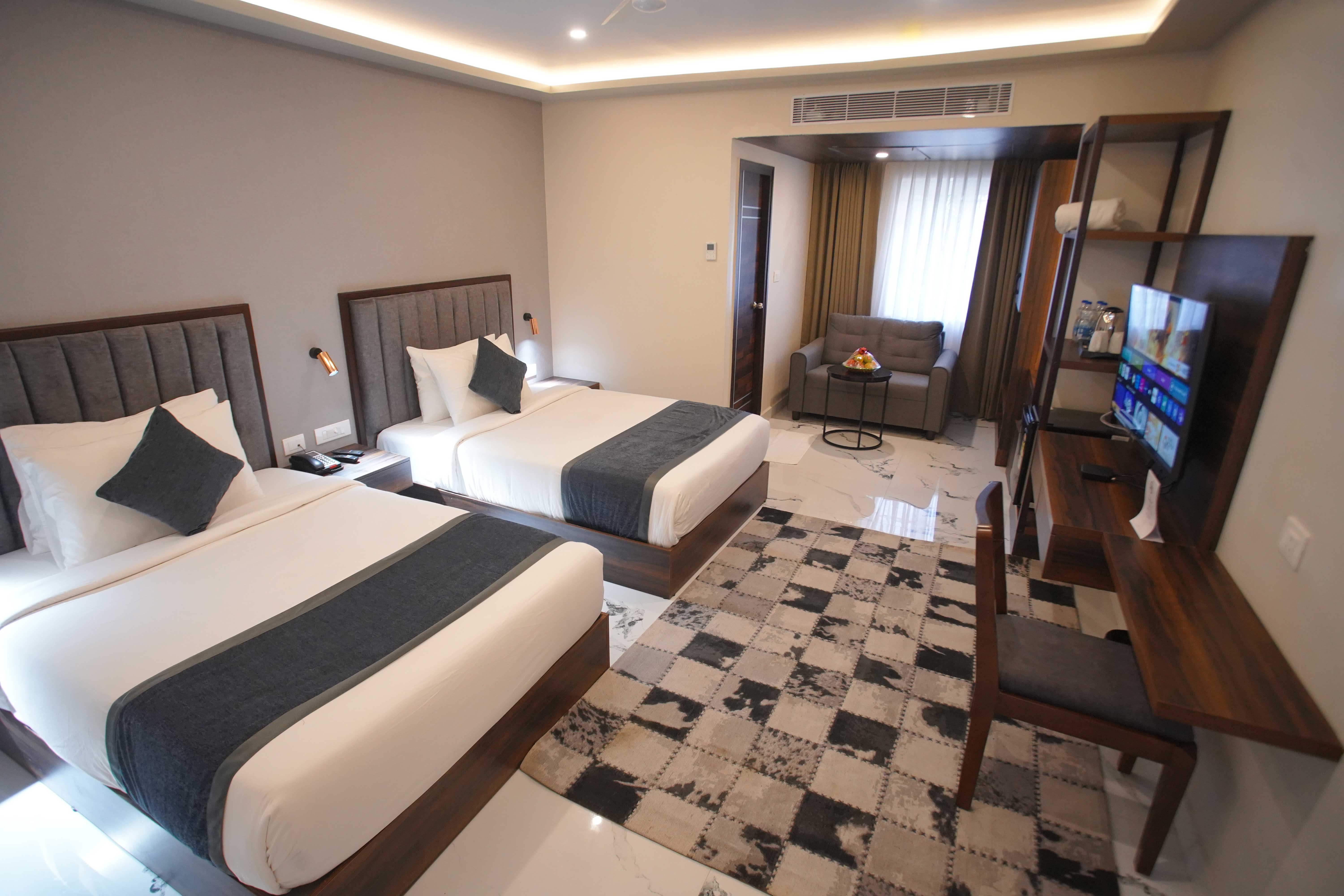 Interior of the Club Room at BLOFT HOTEL, Vellore with modern decor and ambient lighting
