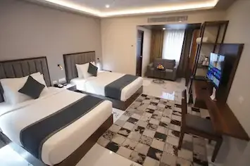 Interior of the Club Room at BLOFT HOTEL, Vellore with modern decor and ambient lighting